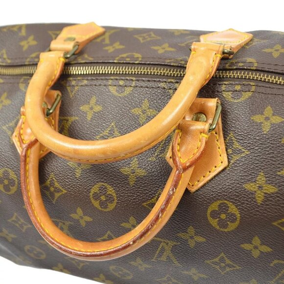 LOUIS VUITTON SPEEDY 35 HANDBAG PURSE MONOGRAM CANVAS - Picture 9 of 11
